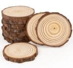 Natural Wood Slices 3.5-4" Craft Rounds for DIY Ornaments & Decor