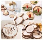 Natural Wood Slices 3.5-4" Craft Rounds for DIY Ornaments & Decor - Image 4