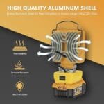 DigiGlow 3700LM LED Work Light | Dewalt Battery Compatible | USB-C - Image 5