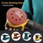 Premium 5" 8-Hole Orbital Sander Discs - 170pcs Multi-Grit Sandpaper - Image 5