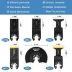 Titanium Oscillating Saw Blades 26pc Kit - Universal Multitool Set - Image 2