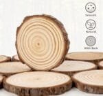 Natural Wood Slices 3.5-4" Craft Rounds for DIY Ornaments & Decor - Image 3