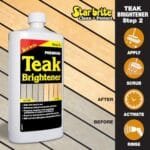 STAR BRITE 3 Step Teak Restoration Kit - Premium Wood Cleaner & Oil - Image 5