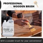 Premium Food-Safe Tung Oil Sealer for Wood: 32oz with Brush - Image 6