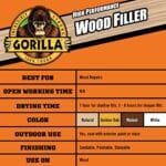 Gorilla Wood Filler 6oz - Waterproof Indoor/Outdoor Walnut Repair - Image 5