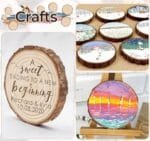 Natural Wood Slices 3.5-4" Craft Rounds for DIY Ornaments & Decor - Image 5