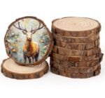 Natural Wood Slices 3.5-4" Craft Rounds for DIY Ornaments & Decor - Image 7