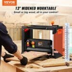 VEVOR 13" 3-Blade Benchtop Planer | 2-Speed Low Noise Wood Thickness - Image 2