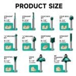 20PCS Woodworking Router Bit Set 1/4" Carbide Shank DIY Smooth Cuts - Image 2