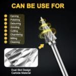 Precision Carbide Burr Set 10PC | Dremel Compatible Rotary Tool Bits - Image 5