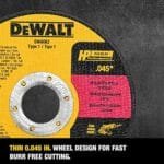 DEWALT 5-Pack Metal Cutting Wheels 4-1/2" Angle Grinder Discs DW8062B5 - Image 7