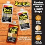 STAR BRITE 3 Step Teak Restoration Kit - Premium Wood Cleaner & Oil - Image 3