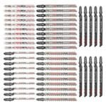 50PC T-Shank Jigsaw Blade Set for Wood/Metal/Plastic w/ Storage Case