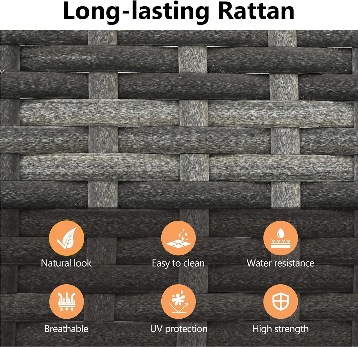 My Take on Wisteria Lane Rattan & Acacia Set for 4