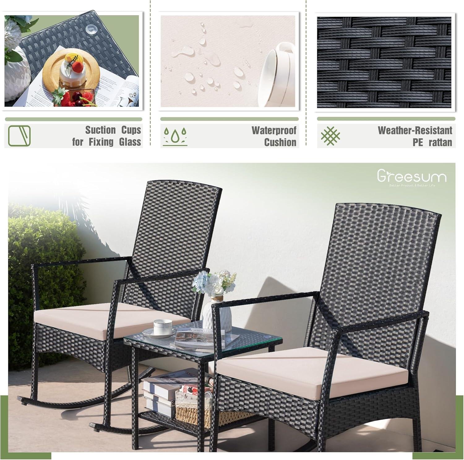 My Take on Greesum Wicker Rockers & Table Set