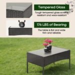 My Take on FDW 4-Piece Wicker Patio Set (Black)
