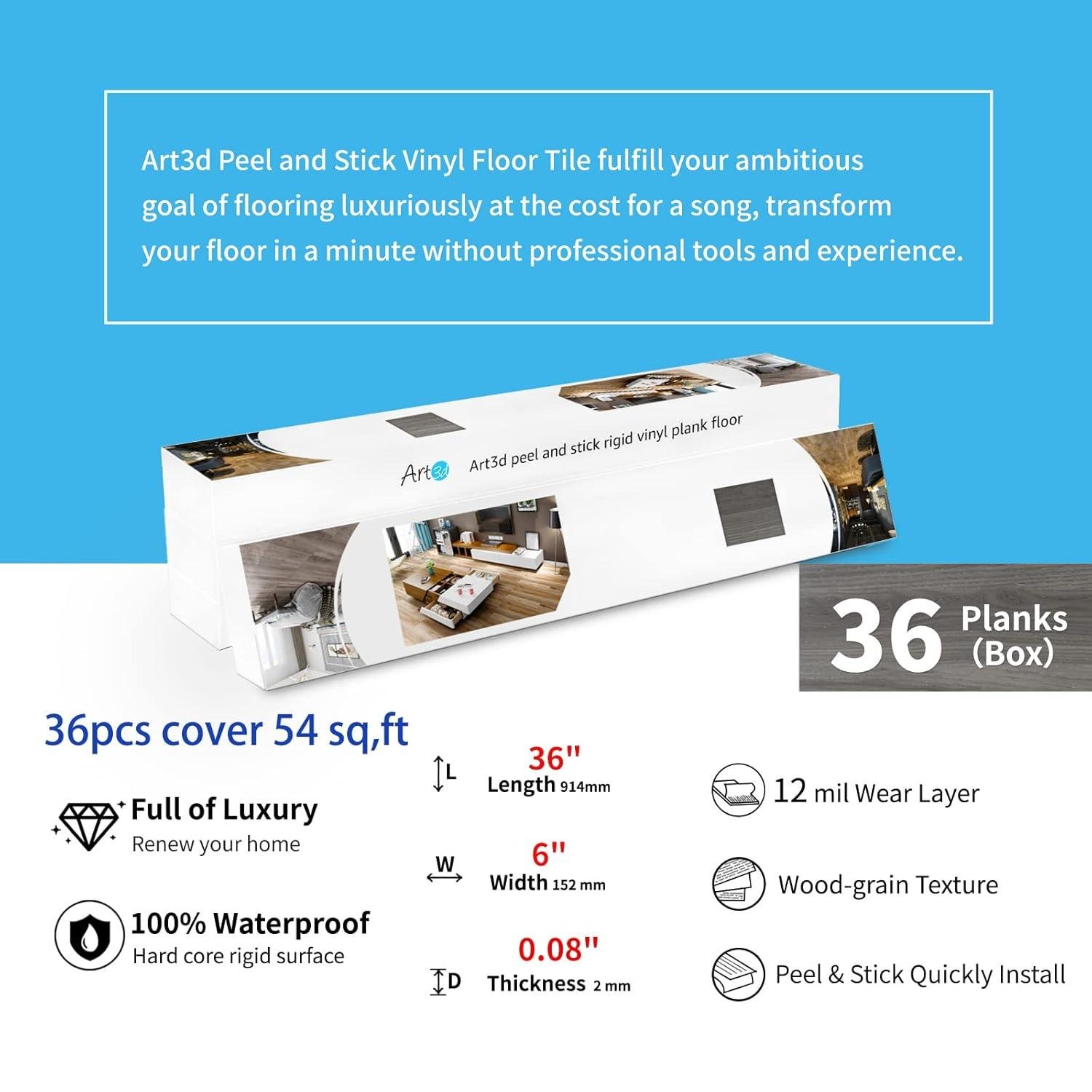 Art3d Peel-Stick Floor Tile Review: Right Shop Floor?
