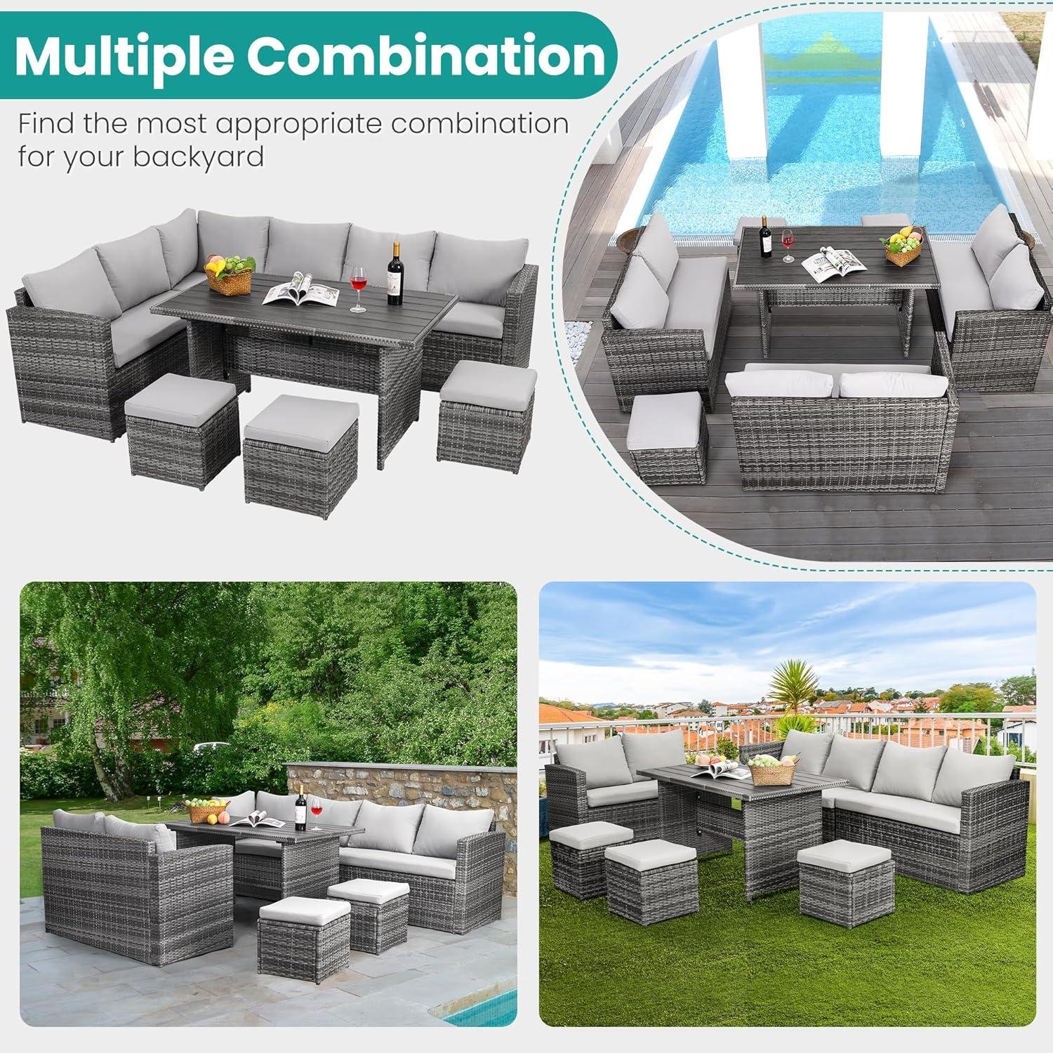 My Take on Wumiokio 7-Piece Wicker Dining Set