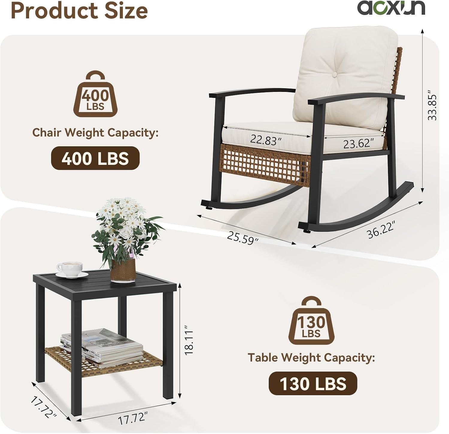 My Take on the Aoxun Wicker Rocking Bistro Set (Beige)