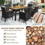 My Take on Yaheetech’s Acacia/Rattan 7-Piece Set