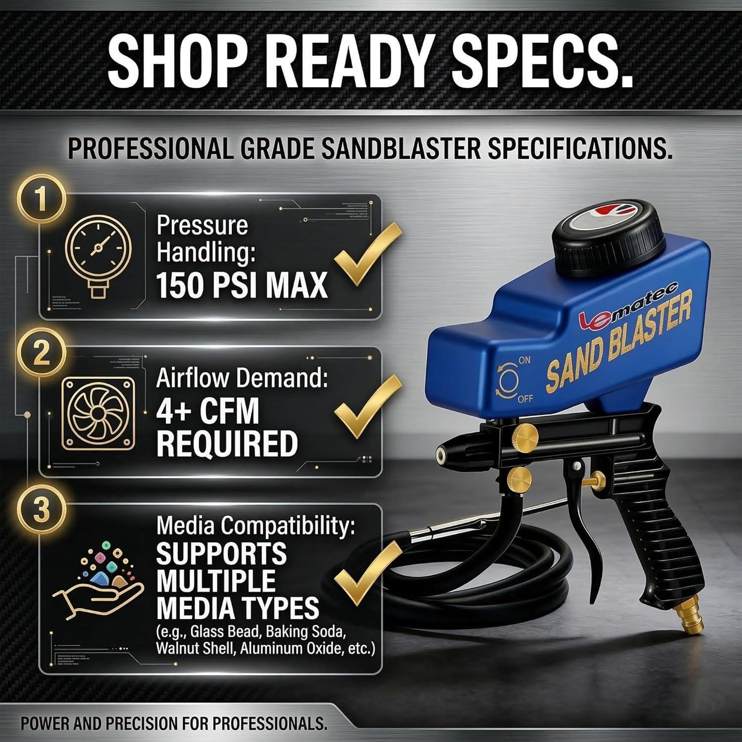 LE LEMATEC Sandblaster Gun Review: Right for Our Shop?